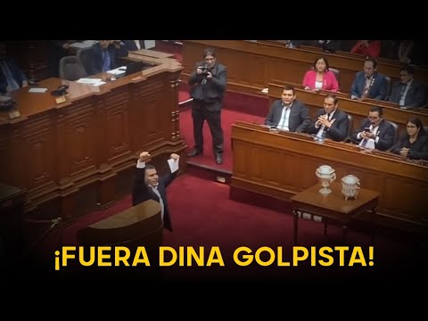 Congreso: Jaime Quito vicia su voto y grita, ¡fuera Dina, golpista!