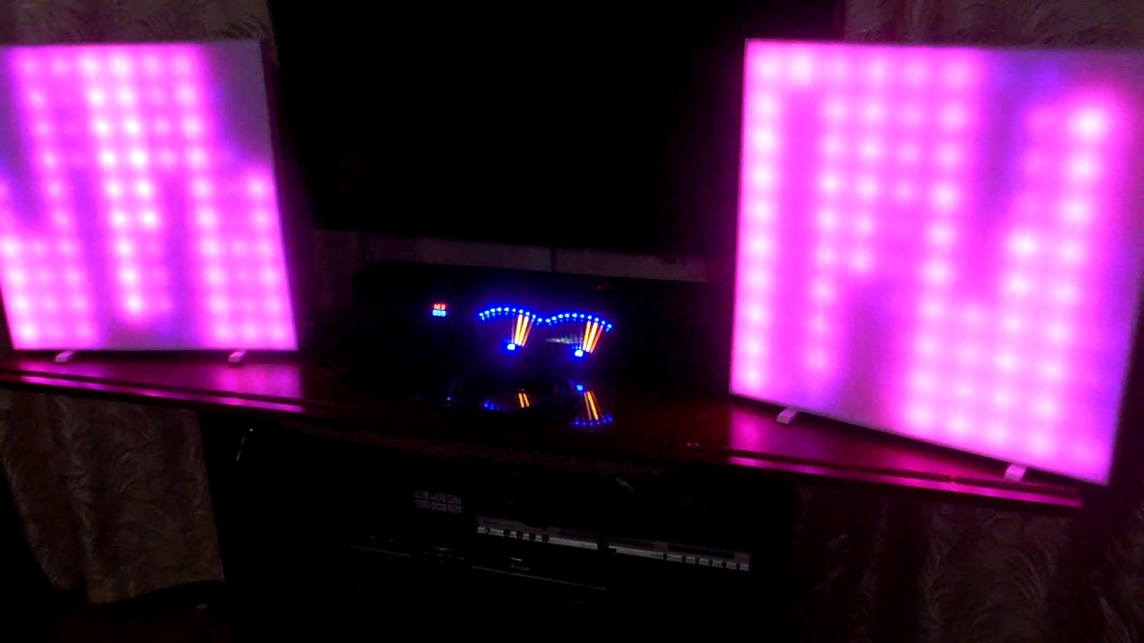 Цифровая цветомузыка на два экрана - YouTube