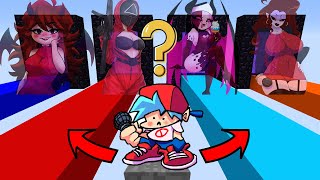Minecraft Fnf Boyfriend Do Not Choose The Wrong Portal Girlfriend Or Guard Or Sarventer Or ?