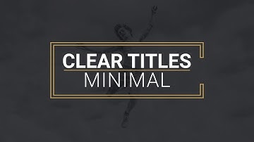 After Effects Template - Simple Titles l Lower Thirds