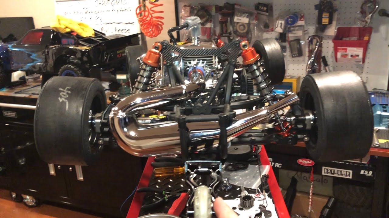 (BOTAJELL BAJA Drag Build) Exhaust/Fuel Tank/Light Weight 2200 2S LiFe Battery/Wheelie Bar/Futaba7PX