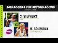 Sloane Stephens vs. Marie Bouzkova | 2019 Rogers Cup Second Round | WTA Highlights