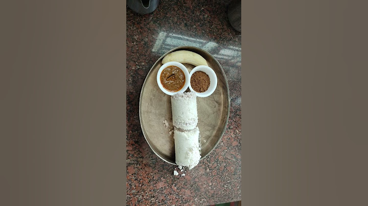 Puttu for my breakfast and whats yours? puttu with jaggery + banana  and mirchi ka salan #NINI