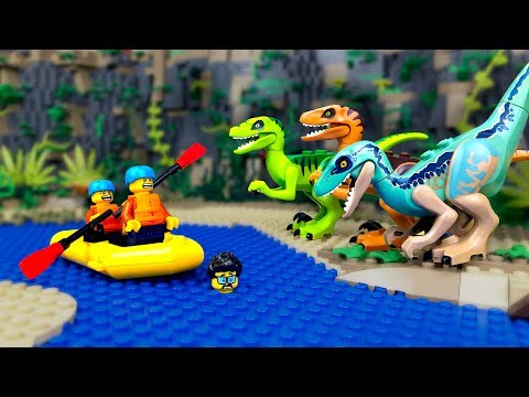 LEGO Jurassic World T-Rex Attack STOP MOTION LEGO T-Rex Rampage! | LEGO Dinosaurs | Billy Bricks. 