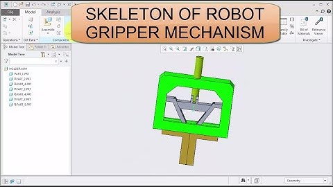 Skeleton Model of Robot Gripper in Cre o Top down Assembly Design