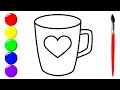 Learn to color | Draw a cup | Draw Easy