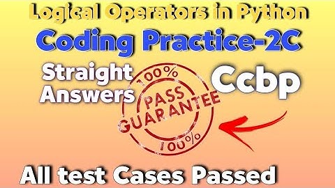 coding practice -2C||logical operators in python||ccbp||Nxtwave assignments....
