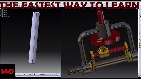Catia V5 - Complete Project - Oscillating Mechanism -3- Intermediate Shaft - PART DESIGN