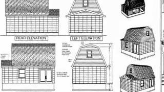 http://www.pdfbarns.com/ - #g455 Gambrel 16 x 20 Shed Plan.