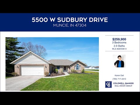 5500 W Sudbury Drive, Muncie, IN home video tour