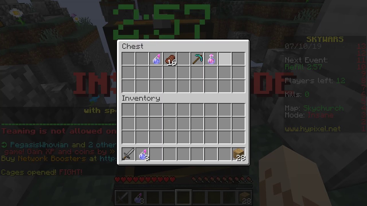 Minecraft Skywars with a live Commentator - YouTube