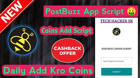 Postbuzz App Unlimited Coins Adder Script ll Postbuzz App Script ll Postbuzz App Coins Add Script ll