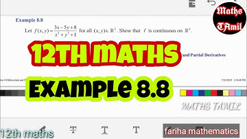 12th maths EXAMPLE 8.8/SAMACHEER-KALVI 2019/FARIHA MATHEMATICS
