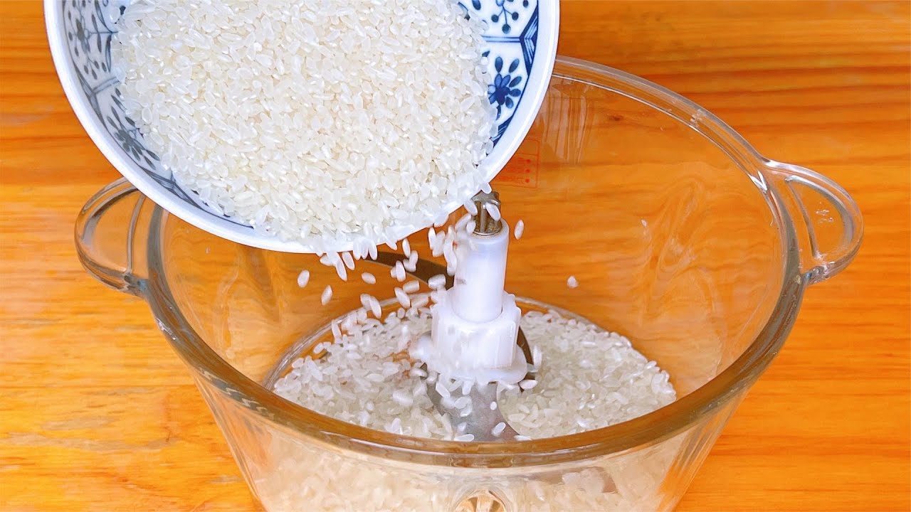 ⁣把大米倒入絞肉機中，瞬間變美食，比蛋糕還香甜，孩子再也不挑食，How To Make  rice cake easy recipe