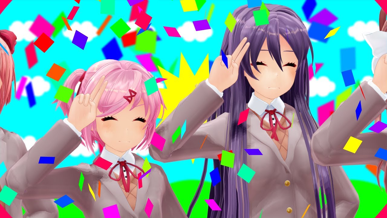 【DDLC MMD】ナツキとユリでメズマライザー【ドキドキ文芸部！】