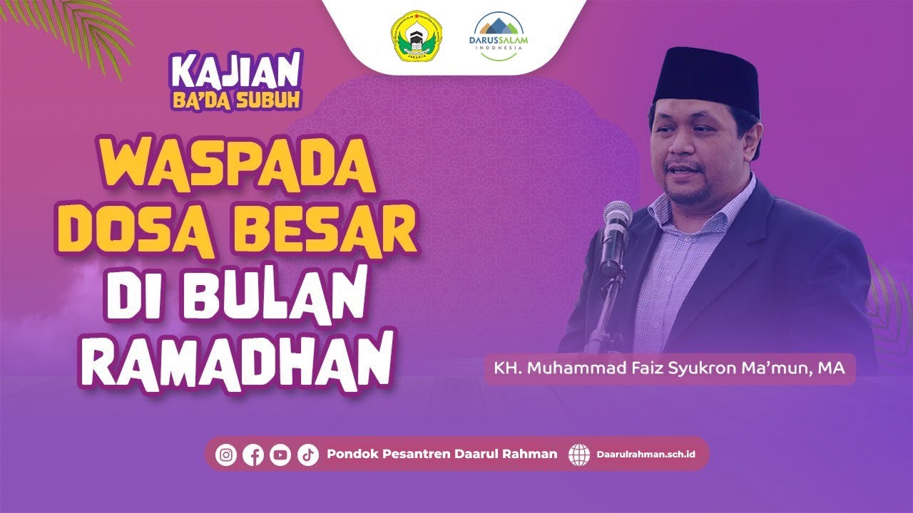 Waspada Dosa Besar Di Bulan Ramadhan | Bersama Gus Faiz | Minggu,26 Maret 2023/04 Ramadhan 1444 H