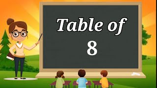 Table of 8 | 8 ka pahada | Learn Multiplication table of 8 for kids | 8 Times Table with KidsABC&amp;123