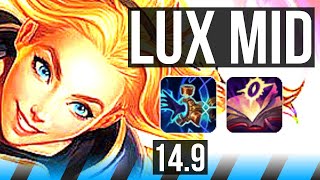 LUX vs KATARINA (MID) | 6 solo kills, 12/2/7, 1000+ games | EUW Master | 14.9