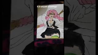 Mitsuri drawing #mitsuri#art #drawing #trending #anime #sketch #S.S satyam drawings #shorts