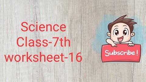 class 7th, worksheet -16, science in English medium