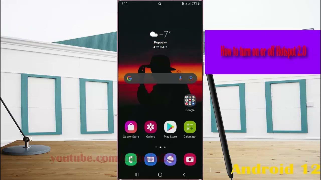 Samsung Galaxy S22 Ultra How to turn on or off Hotspot 2 0 YouTube