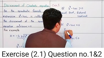 Discriminant of a quadratic equation || Maths class 10 chapter 2 kpk textbook maths