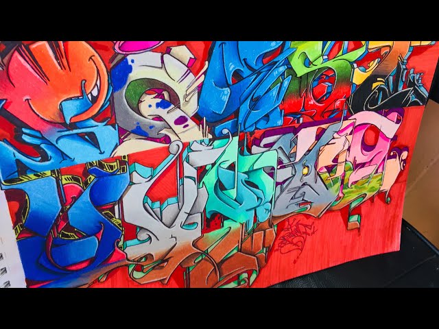 Graffiti wild tangled style alphabet | abecedario de letras en