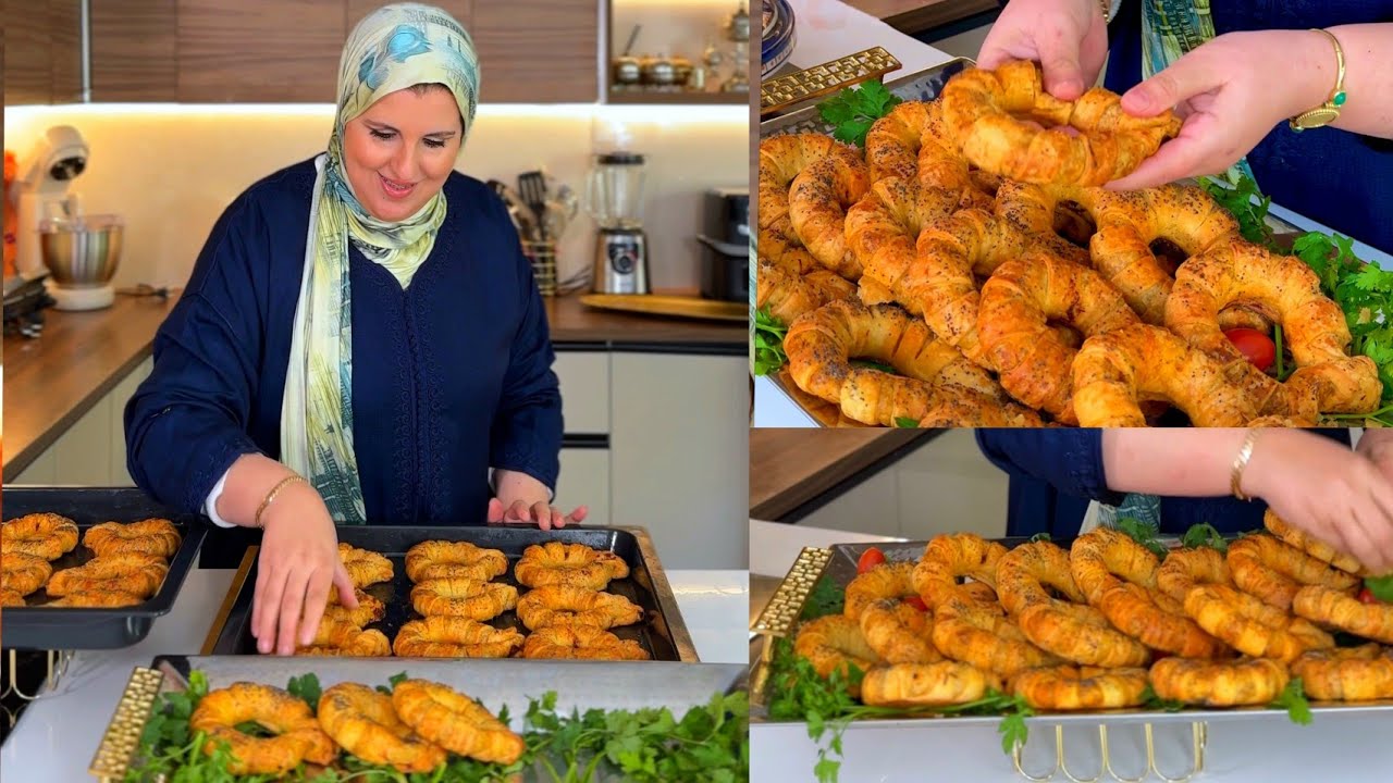 اول يوم رمضان مملحات بعجينة المسمن مقرمشين هشاش لذاذ وساهلين ...