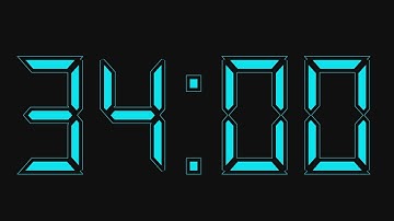 34 minute timer with alarm sound at the end. 34 minute countdown