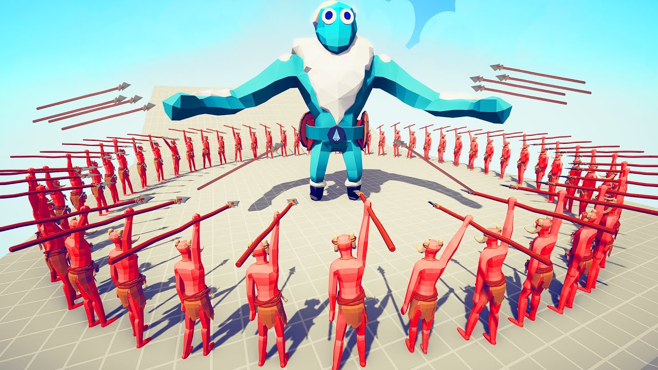 100X SPEAR THROWERS VS EVERY UNIT -CIRCLE #6 | TABS - Totally Accurate Battle Simulator