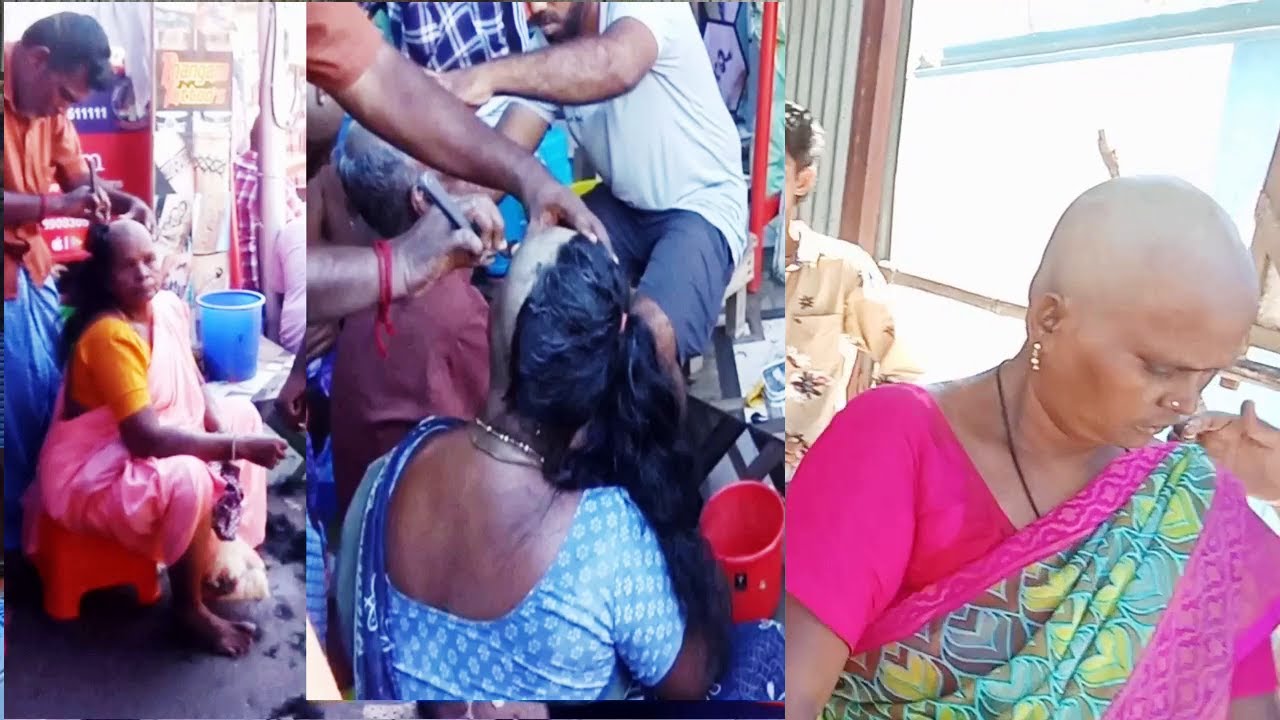Velankanni M.R.S. Tansure hall head shave ladies pilgrims /29/8/25/ பெண் பக்தர் கள்  மொட்டை.