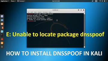 Install dnsspoof in kali Linux