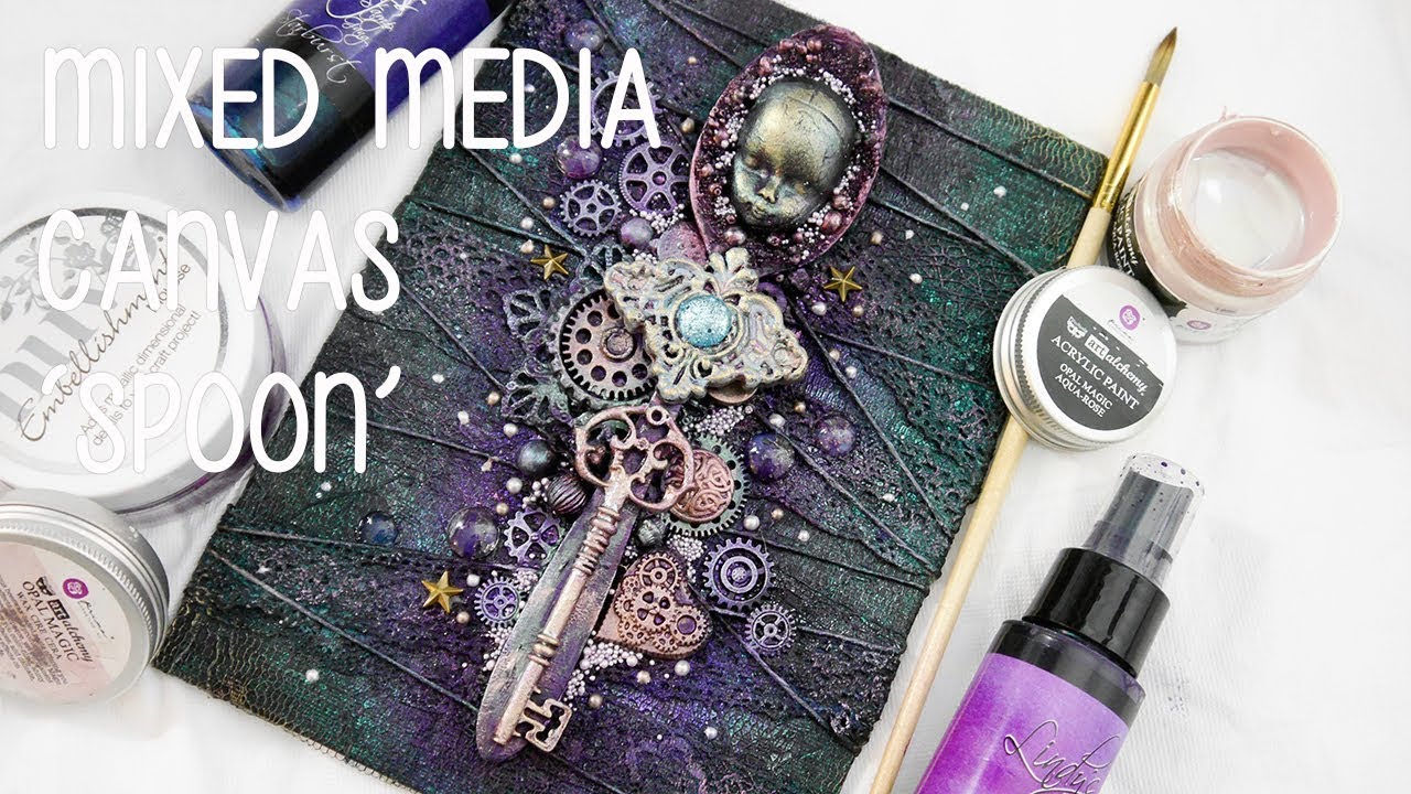 Mixed Media Canvas 'Spoon'