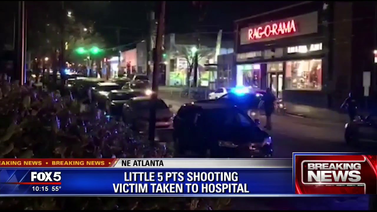 Victim rushed to hospital after Little Five Points shooting - YouTube