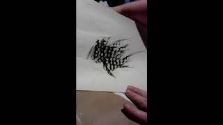 Frottage Technique Demo