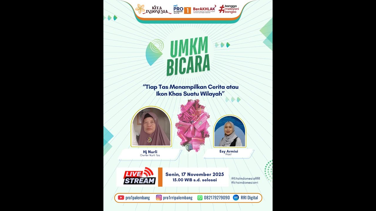 MOZAIK INDONESIA EDISI UMKM - RRI PALEMBANG, 17 NOVEMBER 2025