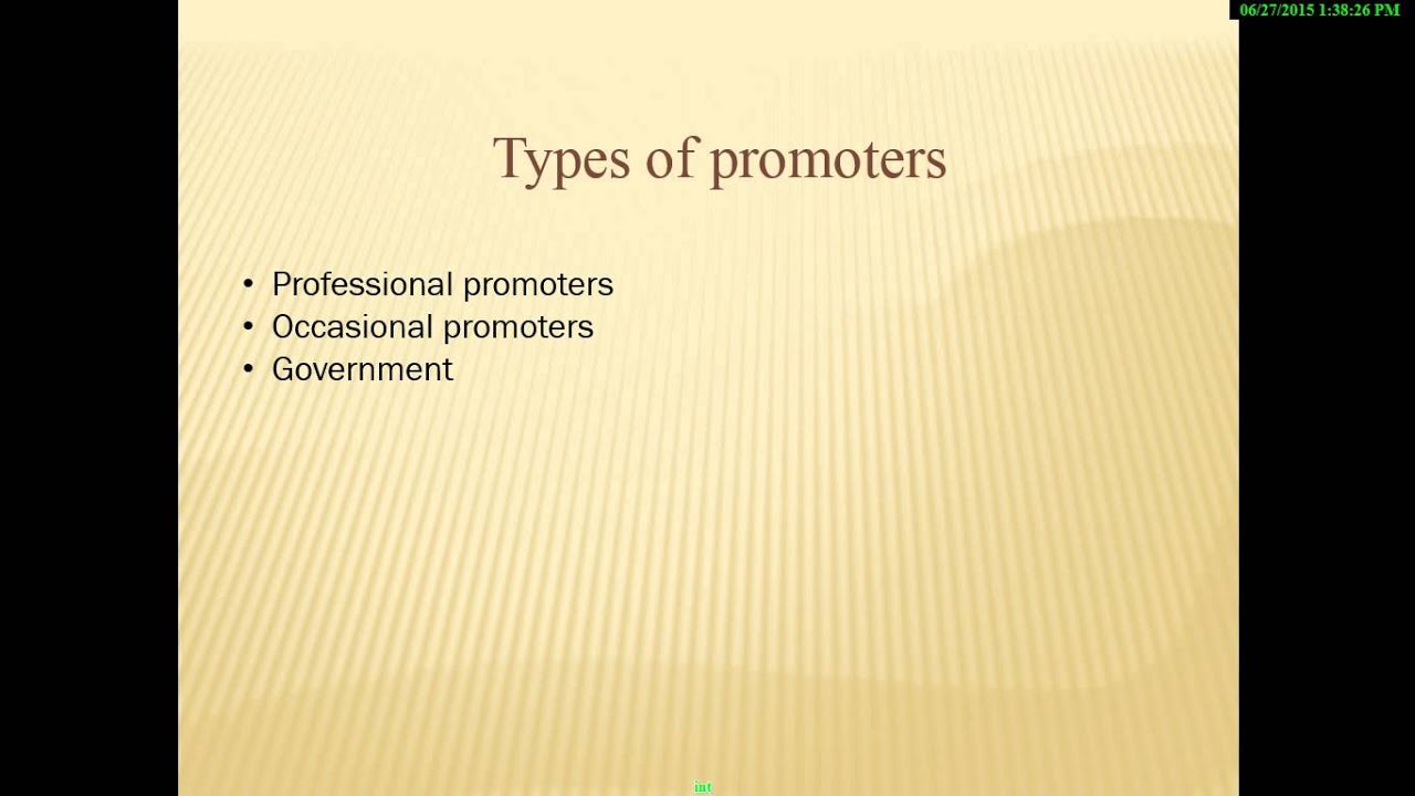 company law in hindi types of promoter lecture 17 YouTube