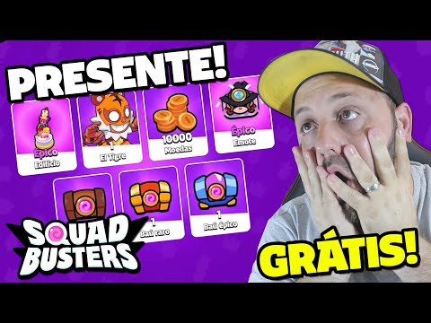 🎁PRESENTE GRÁTIS AGORA! SQUAD BUSTERS - Novo Jogo da SUPERCELL!! 💜 #SquadBusters
