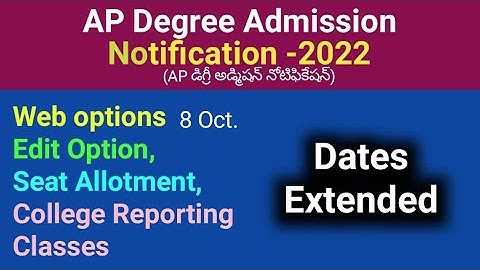 #AP Degree 2022 Web Options Dates Extended #sampathinformation