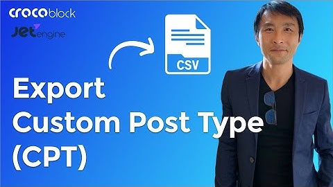 How to export custom post type (CPT) in a CSV/Excel file