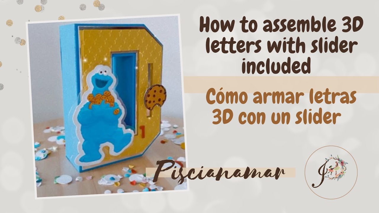 How to assemble 3D letters with slider included - Cómo armas letras 3D ...