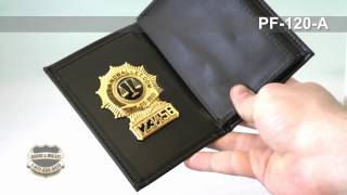 Badge and Wallet: Perfect Fit USA Badge with Double larger ID and Credit Card Wallet (120-A)