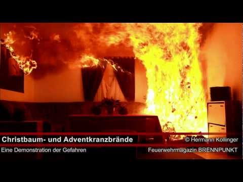 Christbaumbrände und Adventkranzbrände - Gefahrendemonstration