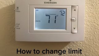 How to UNLOCK hotel thermostat Emerson 1F83H-21NP LIMIT Override Hack VIP MODE COLDER AC