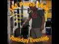 JM Press Incline Narrow Grip 170# Max Effort Todd Hutchings