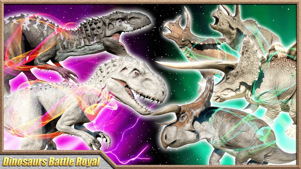 Defeat Bosminus and win! 7 Indominus vs 21 Ceratopsians - YouTube