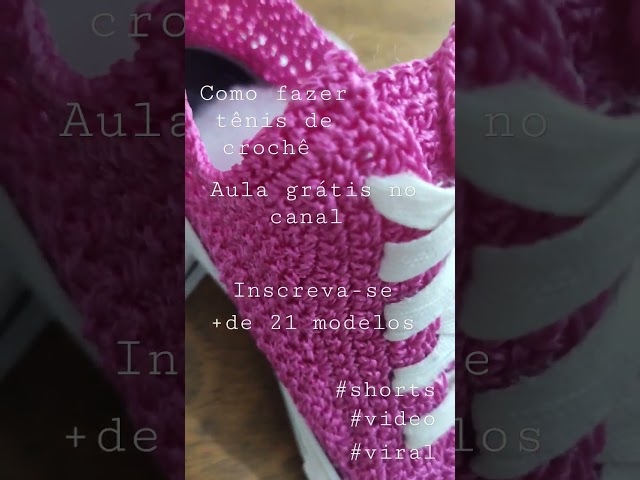 #Shorts Diy Como fazer tênis de crochê #crochet #fashion #video #videos #viralvideo