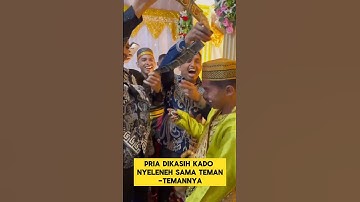 momen lucu ketika pengantin pria dikasih kado nyeleneh ‼️‼️ #ngakak #lucu #nyeleneh #nikah #manten