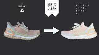 How To Clean 180$ Adidas Ultra Boost 19 Off white glow orange | Tutorial screenshot 3