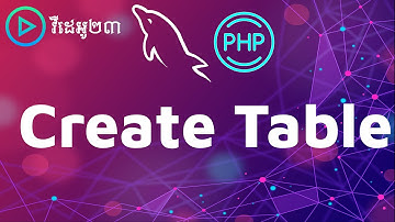 PHP and MySQL Create Table ជាភាសាខ្មែរ ​ដោយ រៀនកូដ  rean code